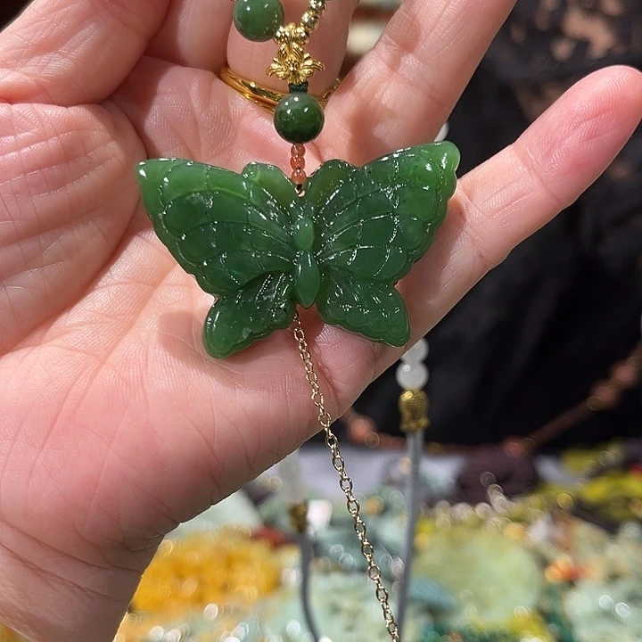 未镶嵌岫玉毛衣链