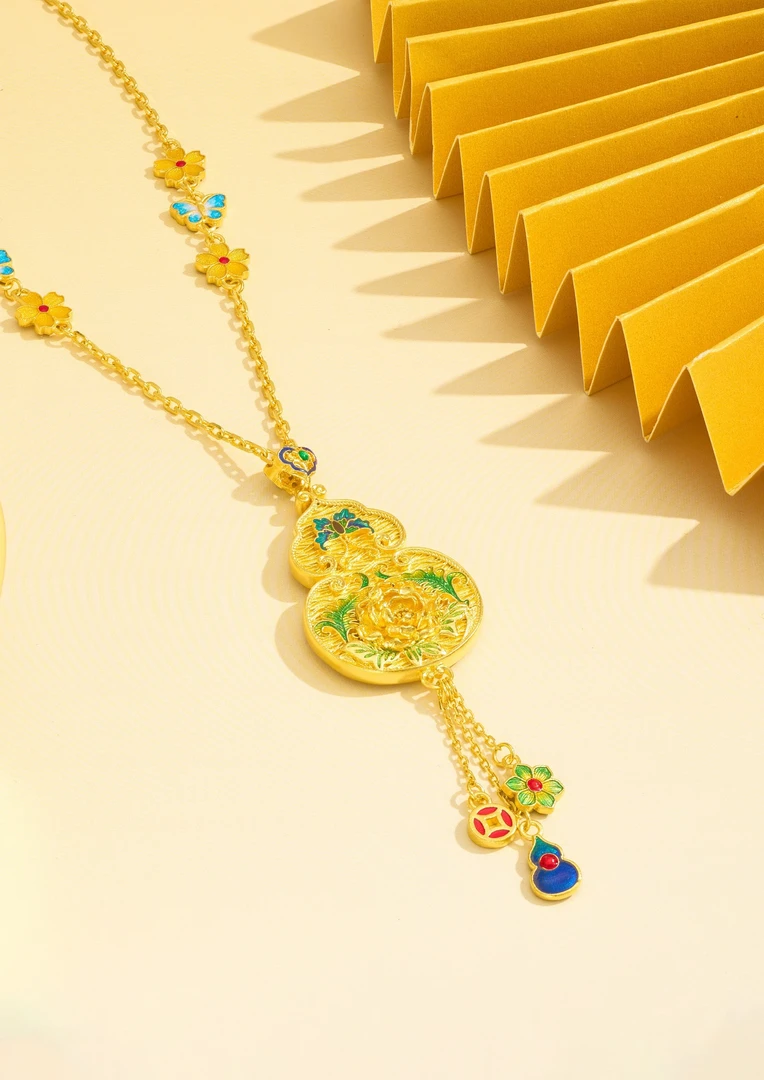 足银手镯 足银珐琅吊坠手镯时尚国风