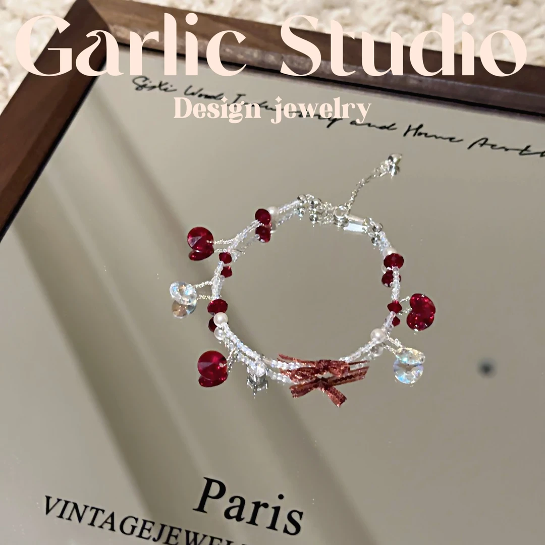 合金手链 <Garlic 华子>浆果酱-人间小富贵花流苏手链