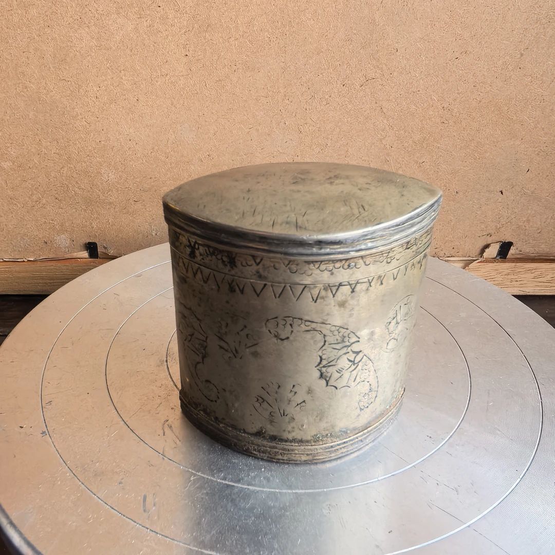 白铜烟丝盒满工高4.8mm