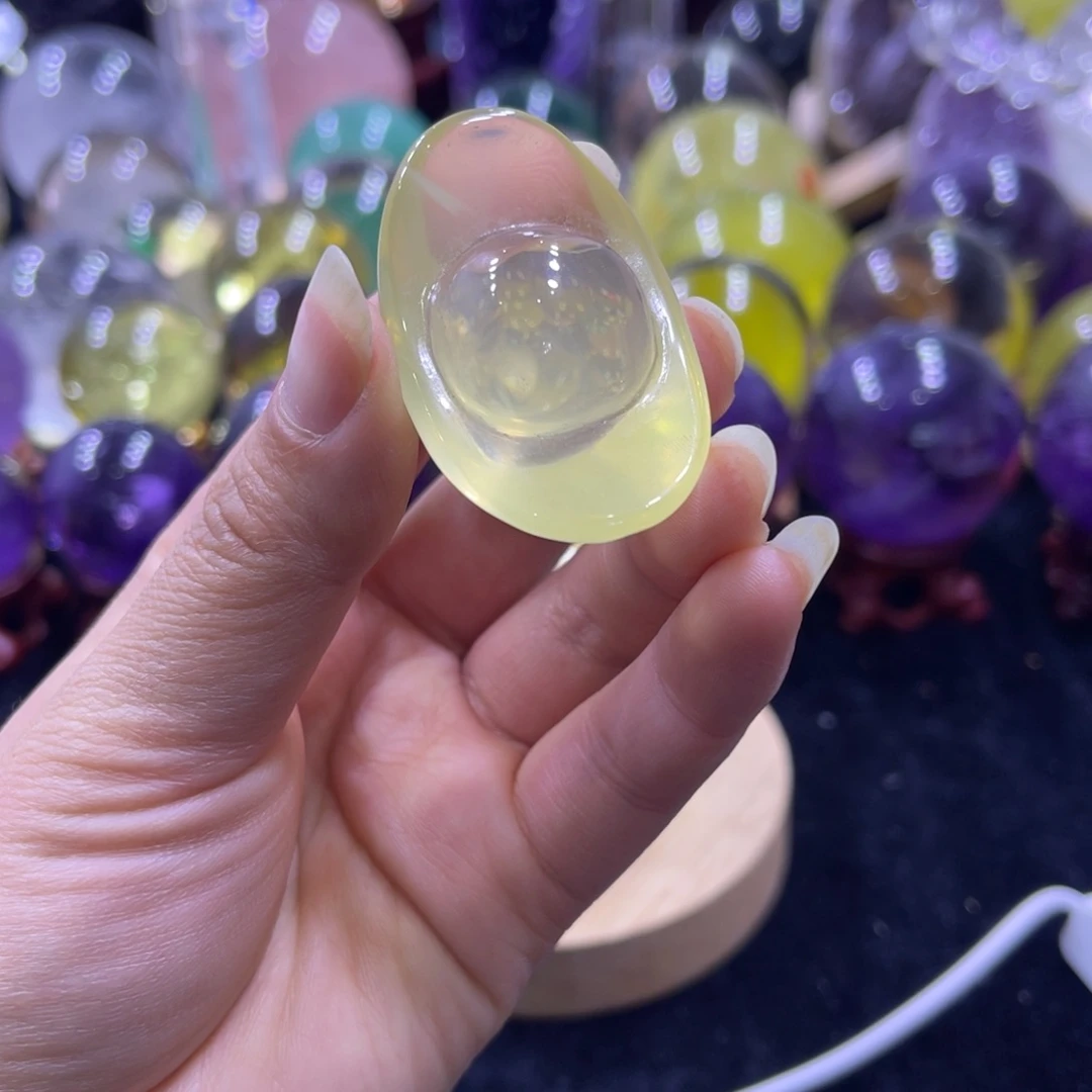 珠宝半成品水晶未镶嵌MZ黄水晶元宝