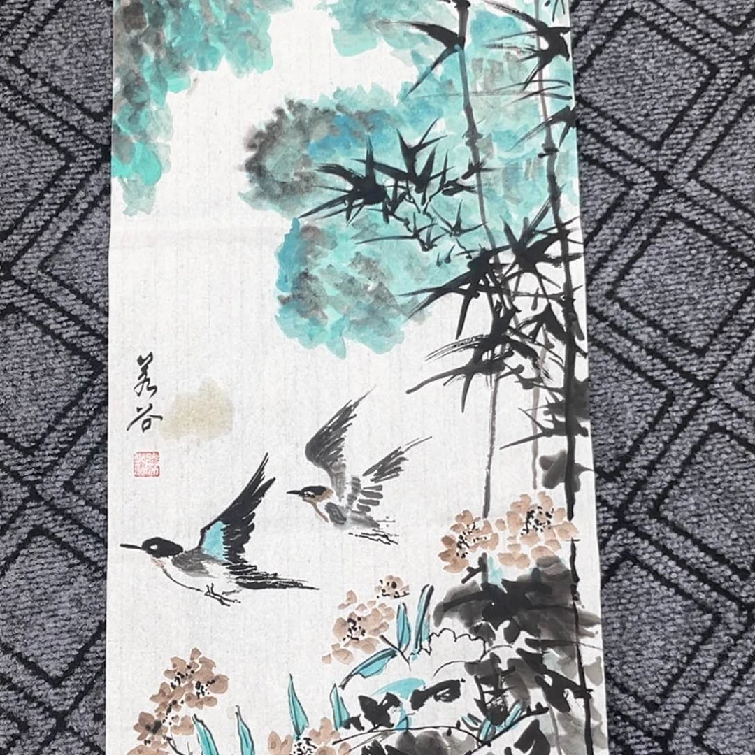 国画王胜利四尺四开花鸟