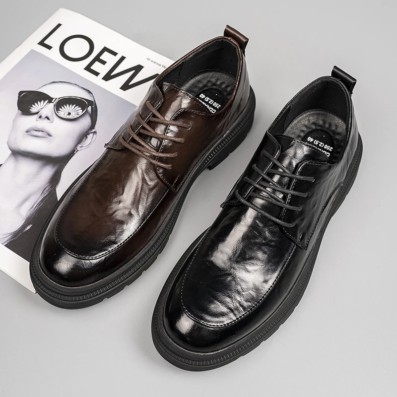 【镇店之宝】夏季牛皮时尚正装皮鞋真皮商务夏季鞋百搭休闲鞋6005