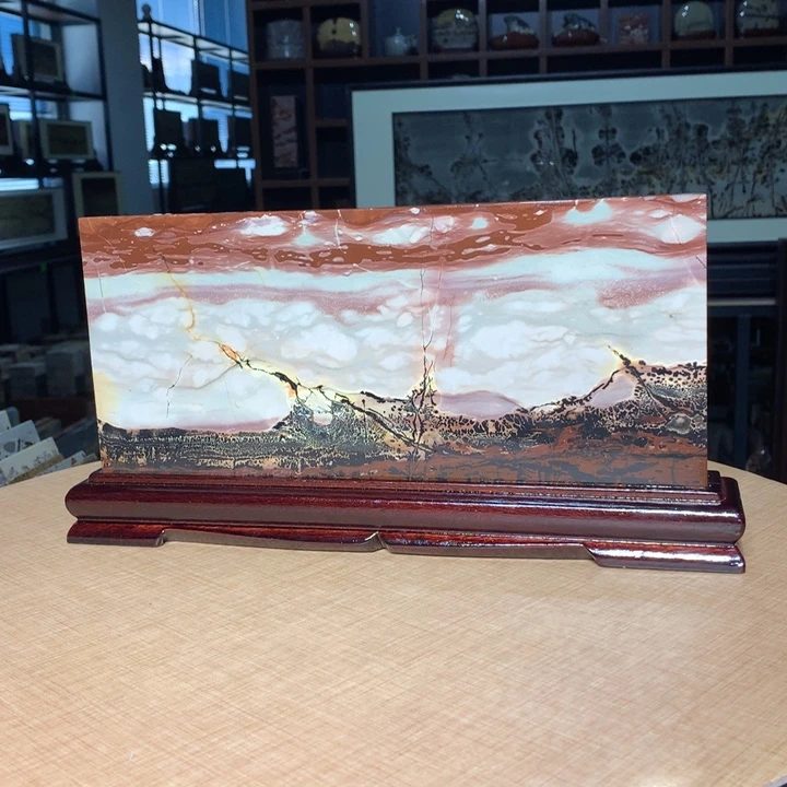 ，广西国画石摆件，收藏观赏