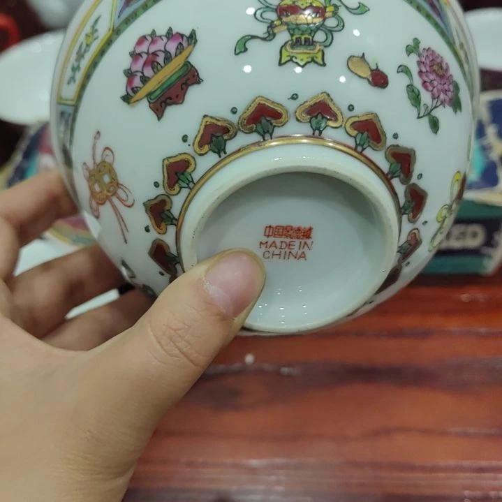 木景德镇景彩饭碗一个