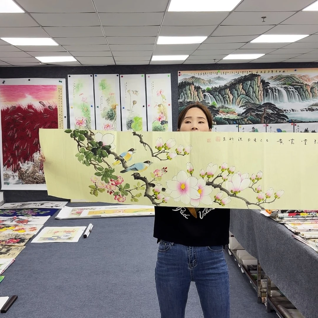国画作品小姐姐放漏中