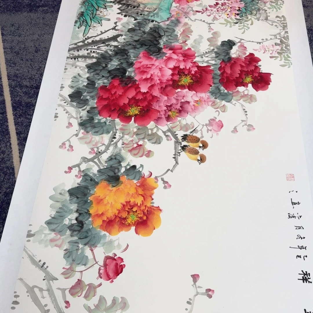 国画国画作品山水花鸟纯手绘