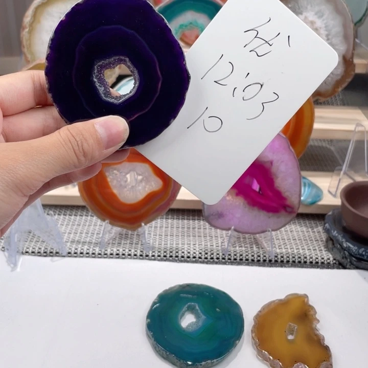 吊坠优***店巴西玛瑙原石切片