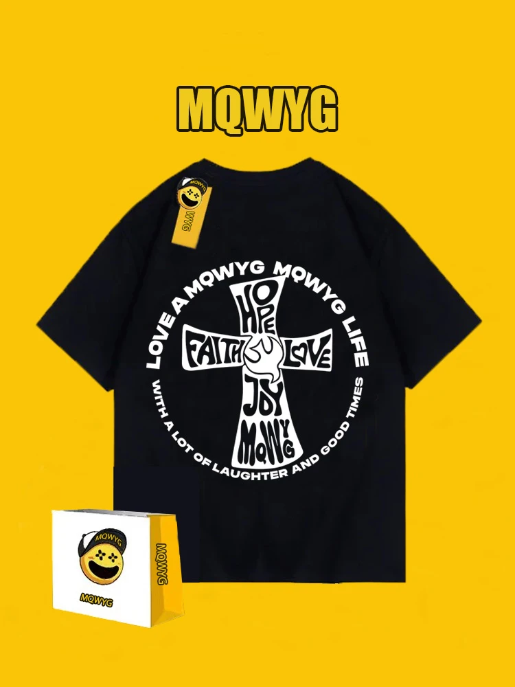 经典百搭夏季短袖时尚十方灵契设计T恤 LB0038