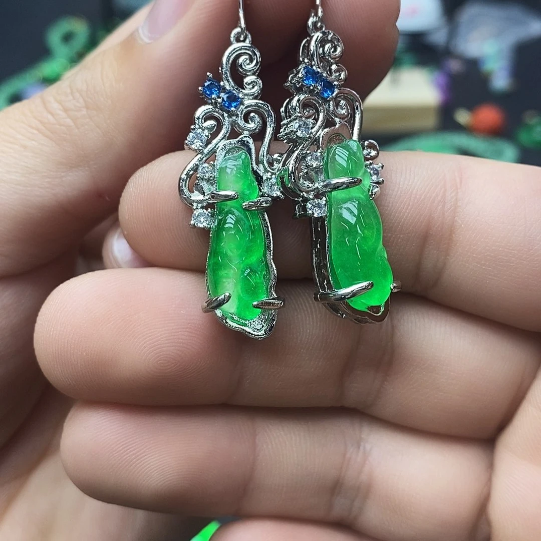 翡翠14K金镶嵌吊坠(不含链)