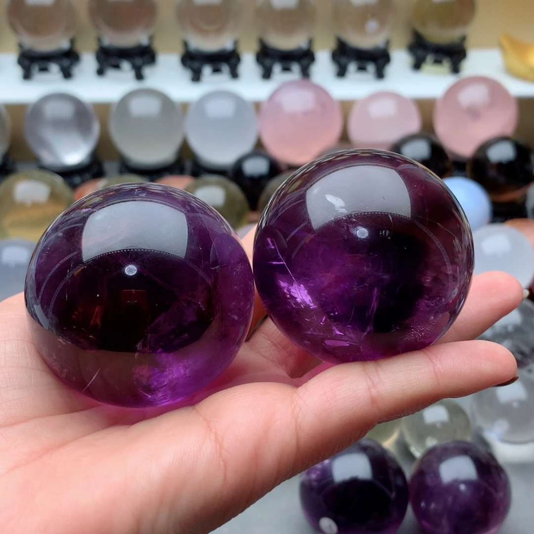 【闪购商品】水晶天然水晶球摆件两个未镶嵌用****4