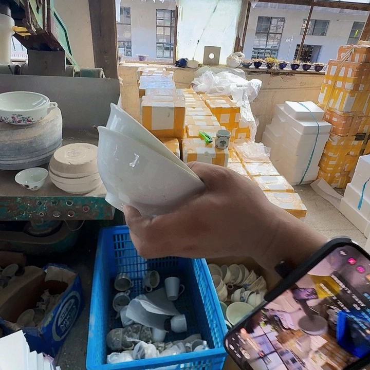 景德镇高温陶瓷5寸玉泥胎米饭碗2个