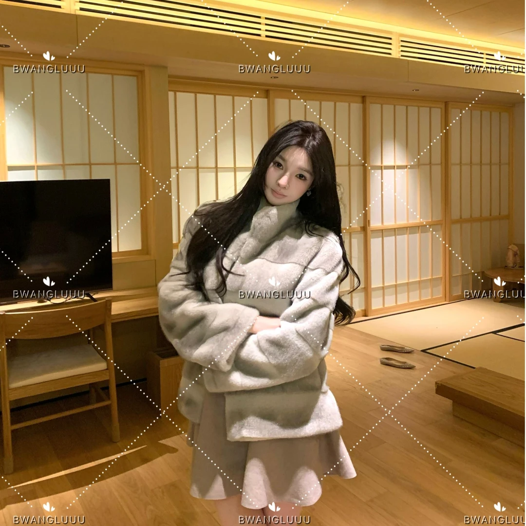 【徐徐啊】暮色贵族-圆领短款立领常规款长袖黑色系街头风女