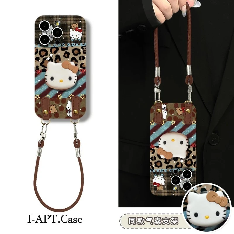 拼纹KT小熊公仔菲林软壳适用iPhone苹果16手机壳华为oppo小米vivo