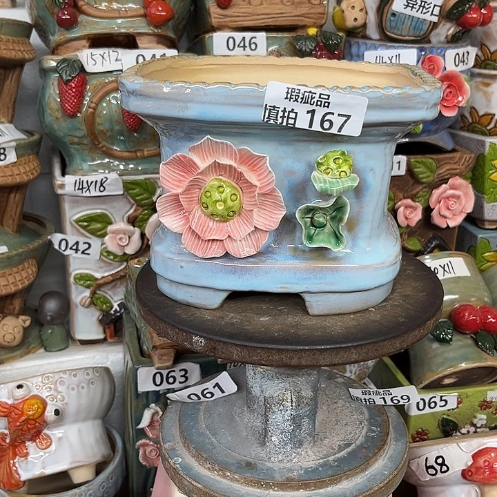 紫砂花盆粗陶材质多肉花盆167