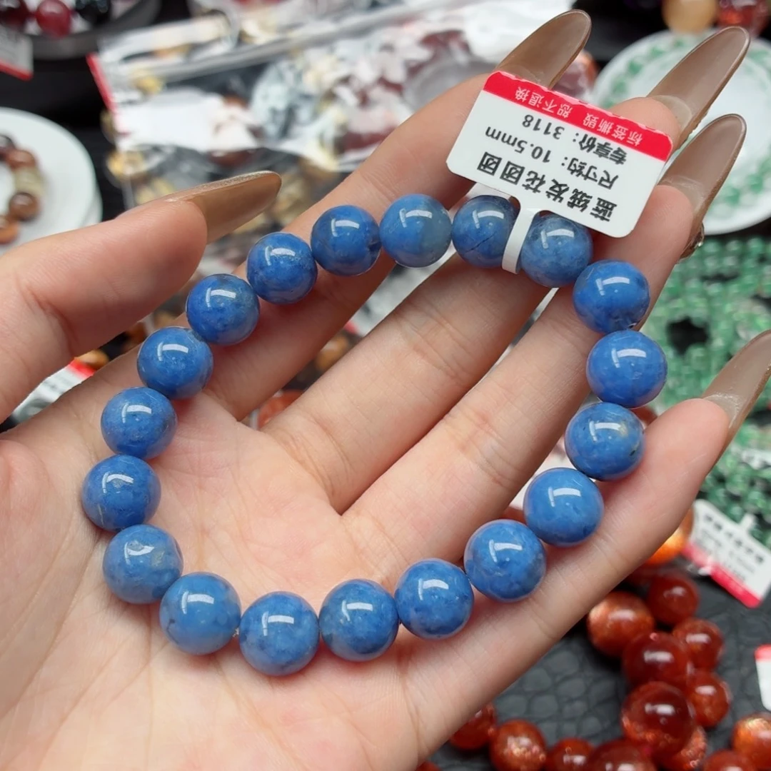 水晶手链未镶嵌蓝兔毛