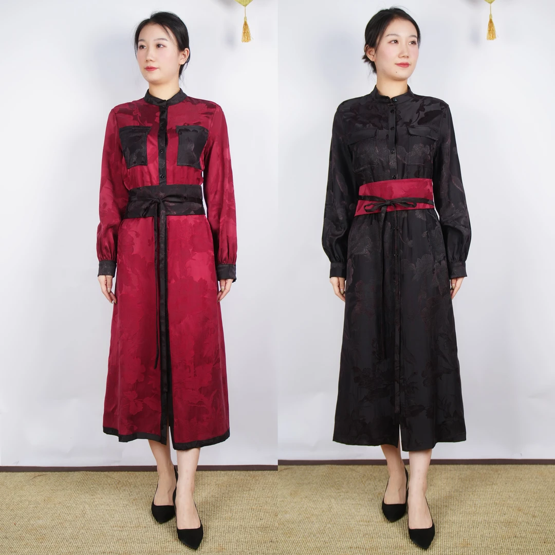 【万象有衣】高端女装设计师款风衣连衣裙-5540