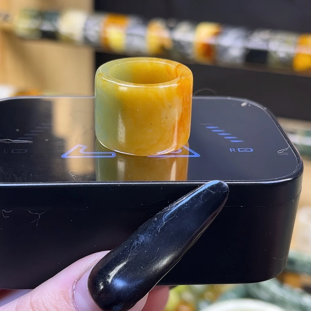 蛇纹石玉未镶嵌戒指17.05