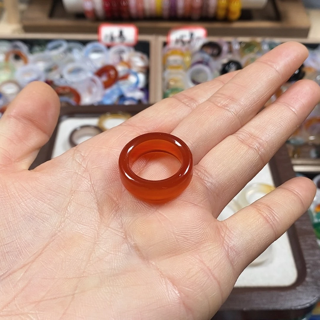 玛瑙/玉髓戒指未镶嵌?*