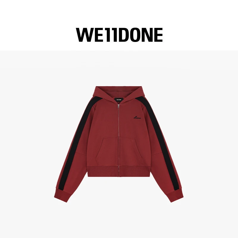 【25早秋新品】WE11DONE男女同款宽松休闲拉链连帽卫衣25-850