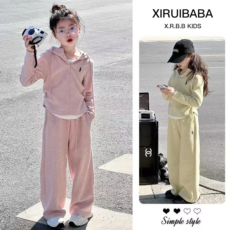 女童卫衣套装春季2025新款儿童韩系穿搭女孩大童春秋又酷又飒童装