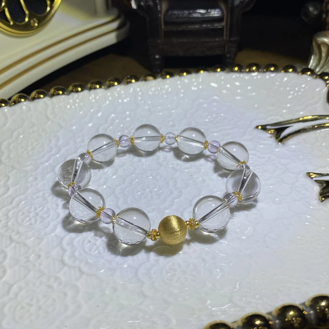 C778-高品质天然白水晶设计款手链-多样性发其一