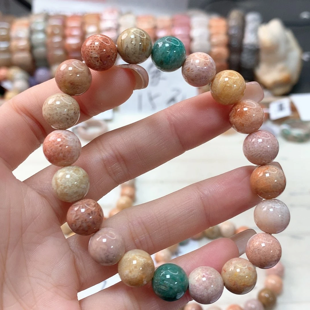 硅化珊瑚（珊瑚玉）手链未镶嵌爱****_184