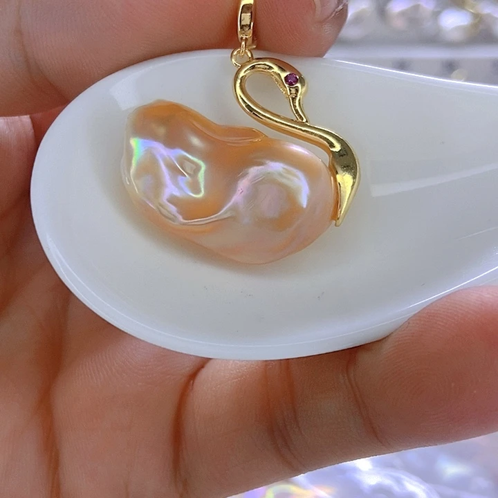 颈饰银S925镶嵌淡水珍珠98