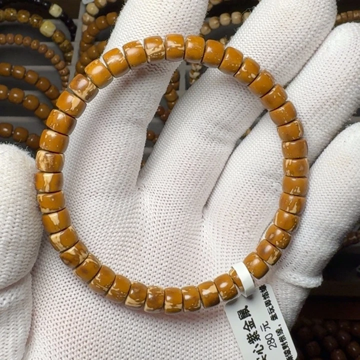 紫金鼠手串鼠尖纯肉火焰纹直切7*5尺暴力归圆