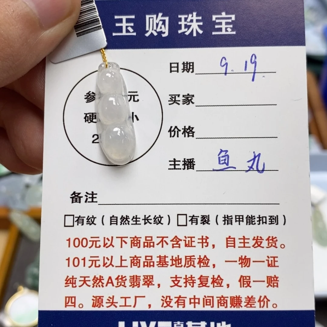 颈饰未镶嵌翡翠福豆