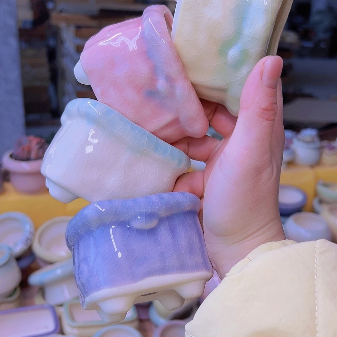 红陶陶瓷花盆当场满12包邮