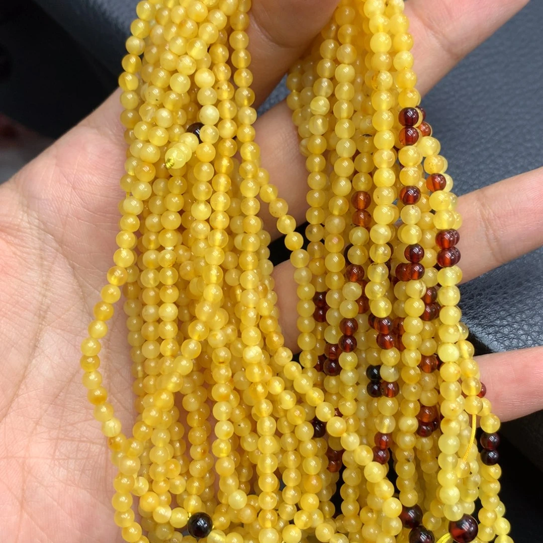 琥珀未镶嵌珠宝奇石3mm➕随机发一条