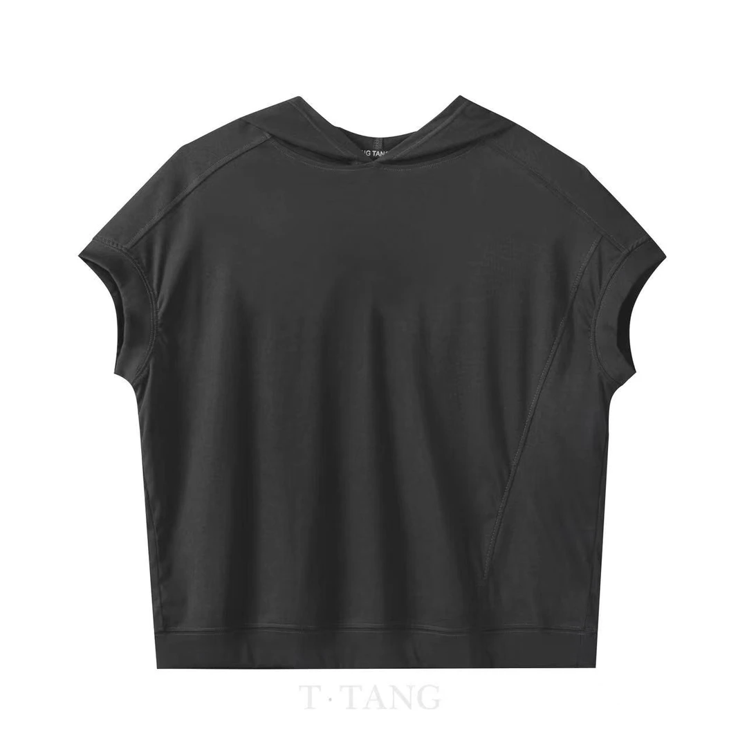 FL春季女士舒适新款纯色百搭时尚休闲圆领套头无袖修身T恤【2771】