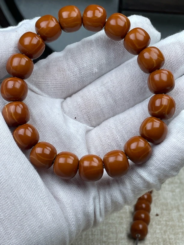 梅林铁核老型手串1.2精品19颗加管无补无漏秒归圆度纯天然色