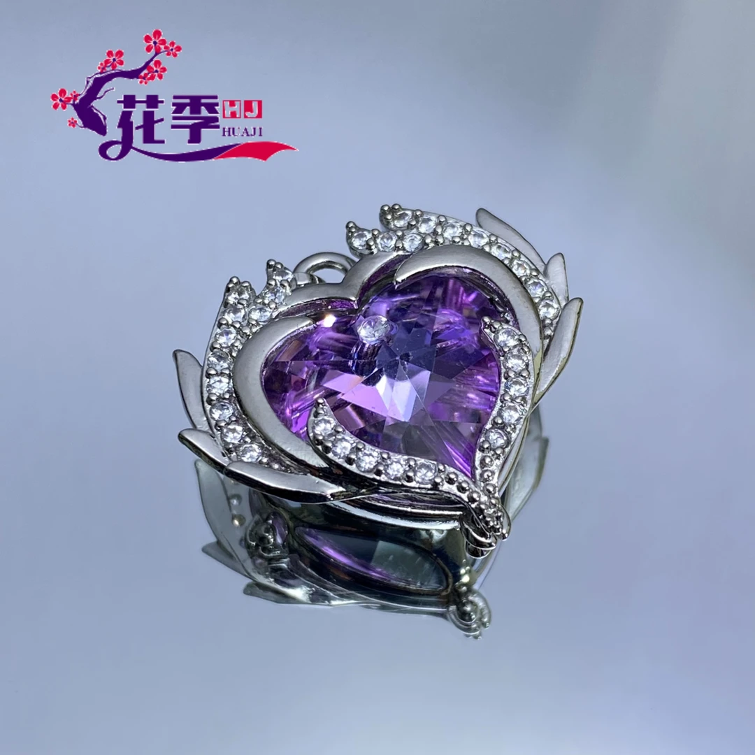 【花季】 原创艳彩炫紫强荧光吊坠G441