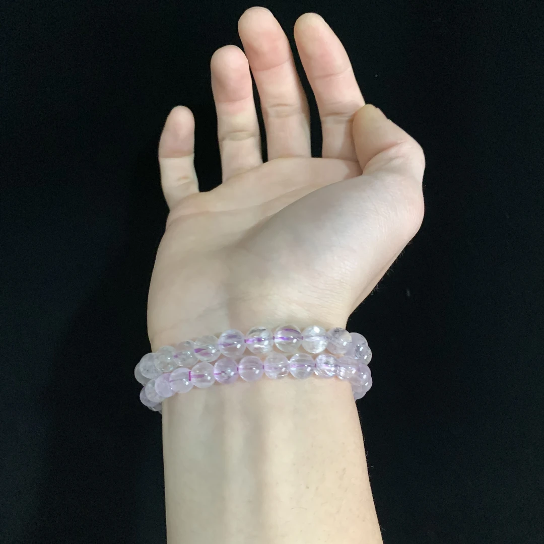 藏藏拉丝紫锂辉手串S763多样性发其一