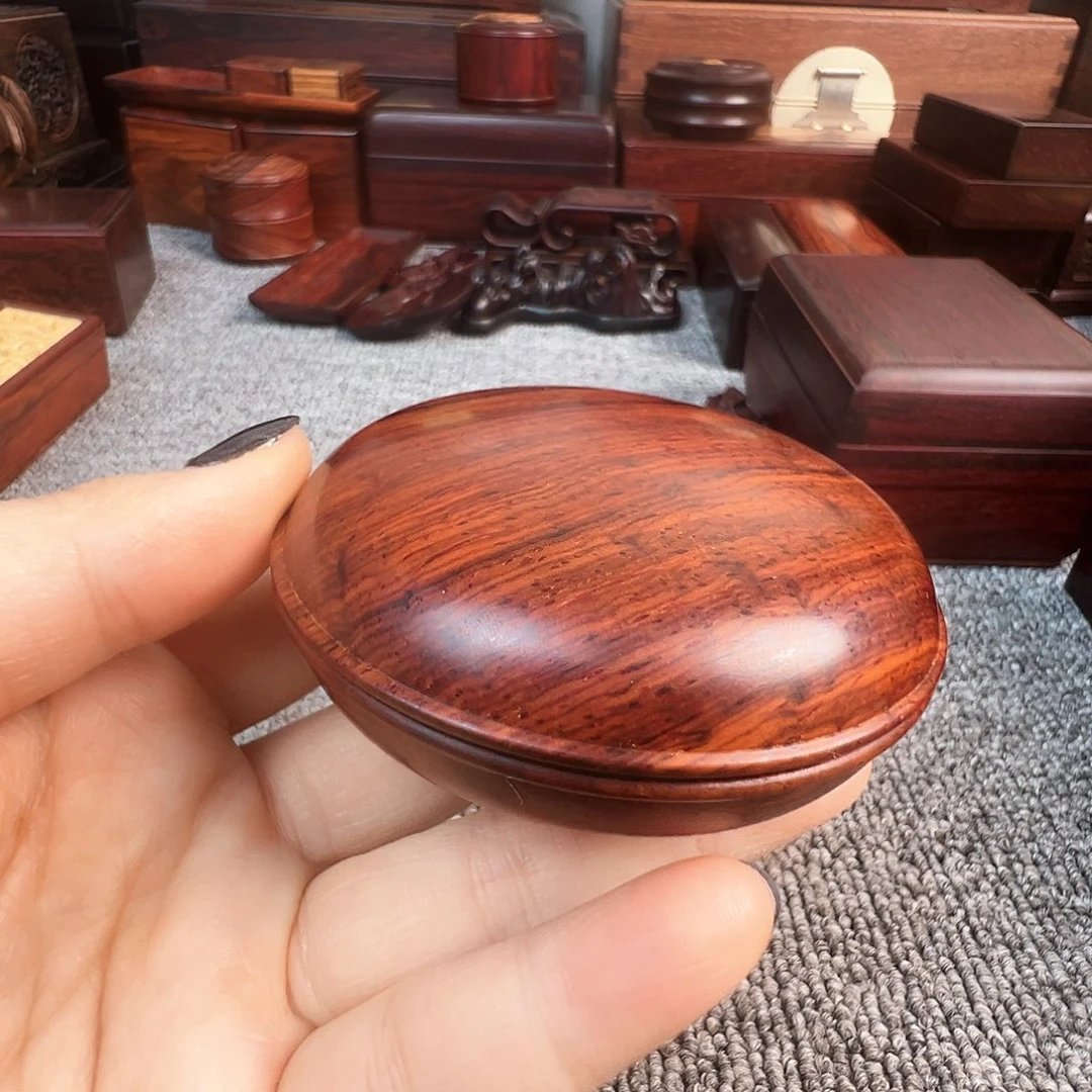 微凹黄檀（南美大红酸枝）印泥盒