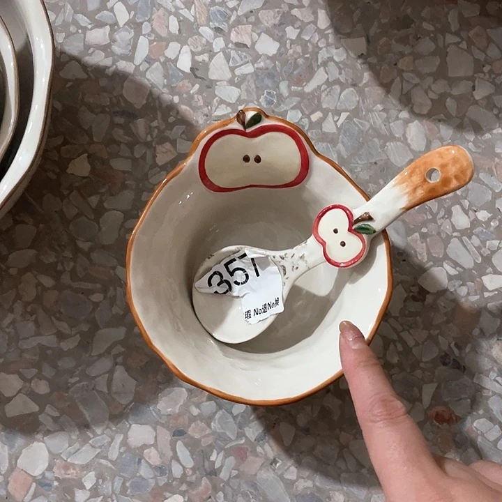 微瑕陶瓷完美主义的勿拍2碗2勺