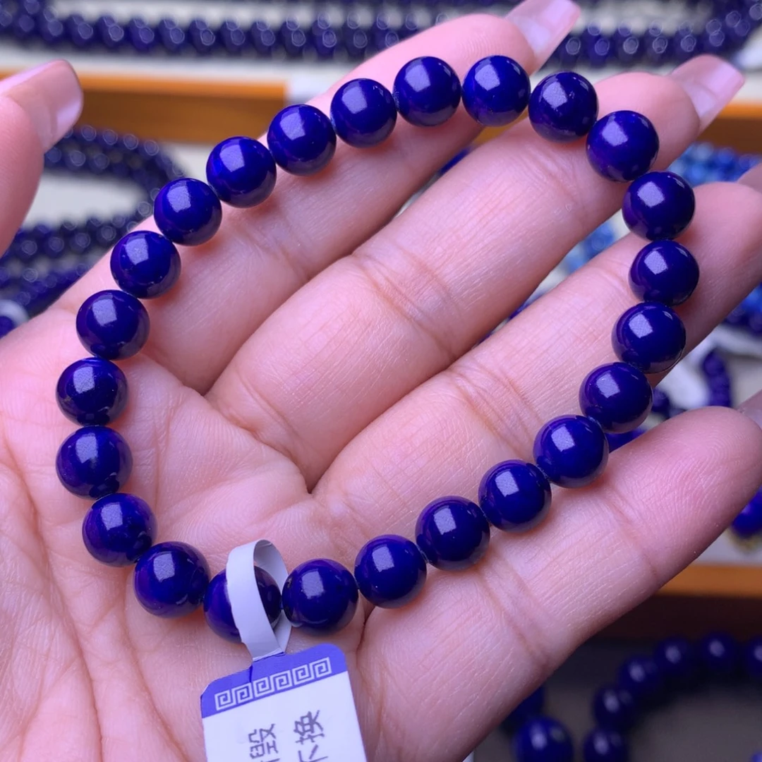 青金石未镶嵌手串8m