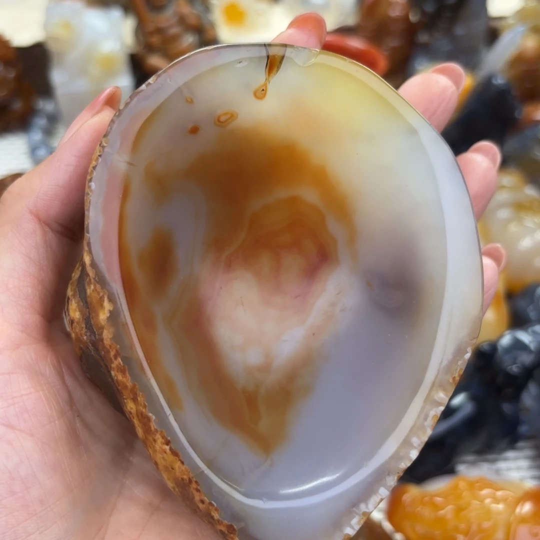 未镶嵌挂件碗玛瑙/玉髓三**鑫