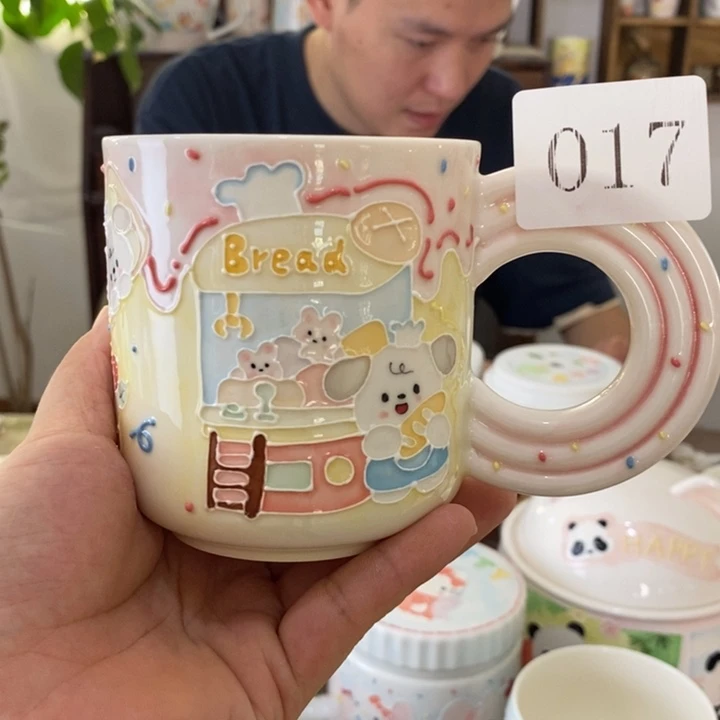 瓷片景德镇釉下彩手绘