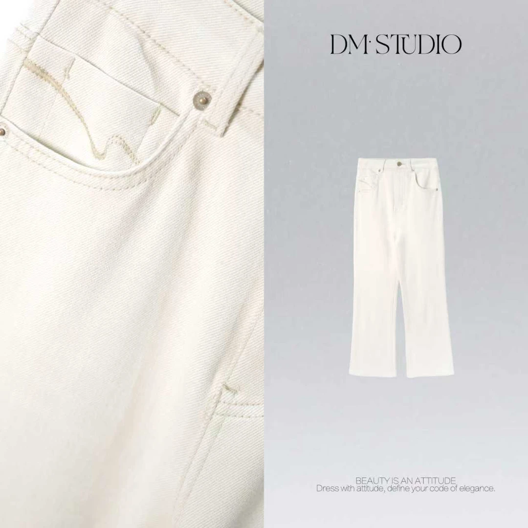 DEDM•STUDIO/复古小众百搭极简修身显瘦气质牛仔裤2507KZ/K68721