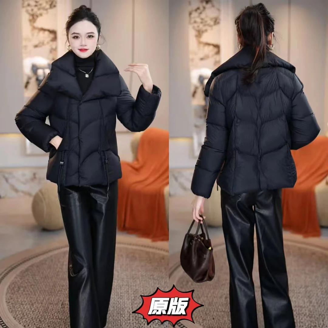 高档时尚保暖白鸭绒羽绒服2025冬季新款显瘦洋气轻奢减龄极寒外套