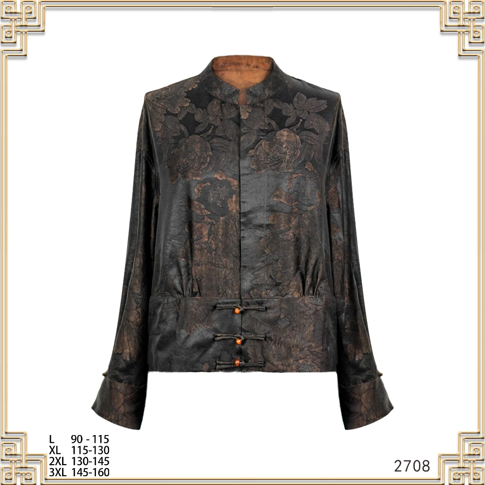 LL 2025夏新款短款收腰时尚长袖重锻花海女短外套2708