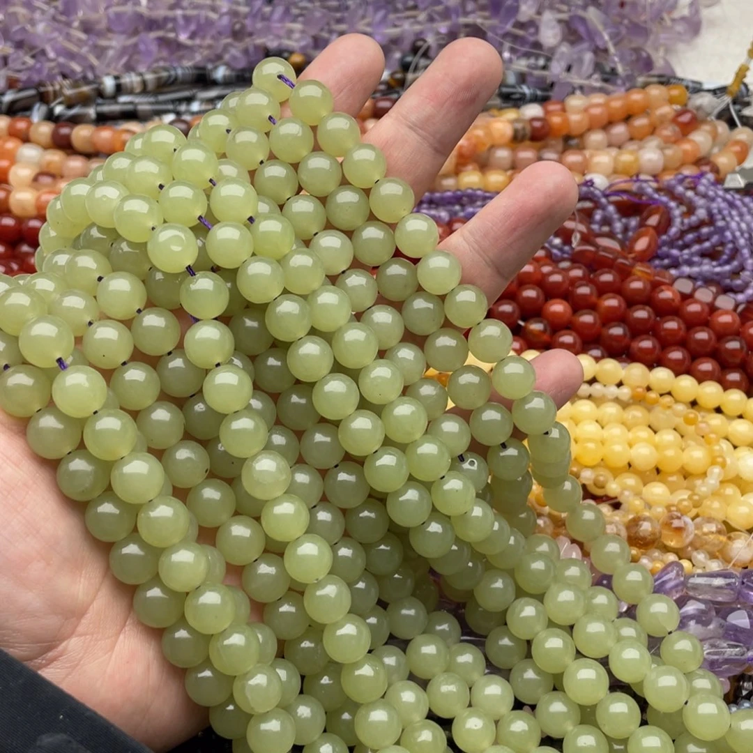 玛瑙/玉髓珠宝半成品未镶嵌一条装10mm天清冻圆珠