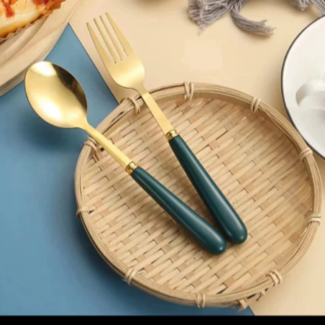 国标6A级食用级别叉子勺子一套适合家用勺子叉子各1只