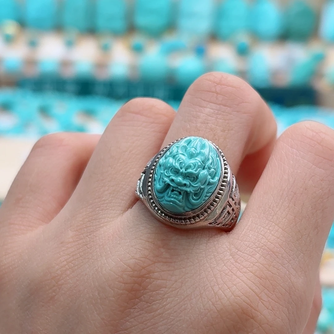 绿松石银S925镶嵌珠宝奇石