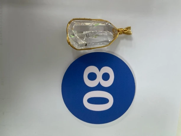 天然利姆利亚白阿赛随行水晶吊坠-80