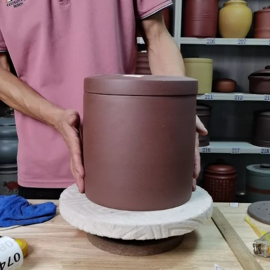 紫砂茶叶罐正品八饼装茶叶罐9935