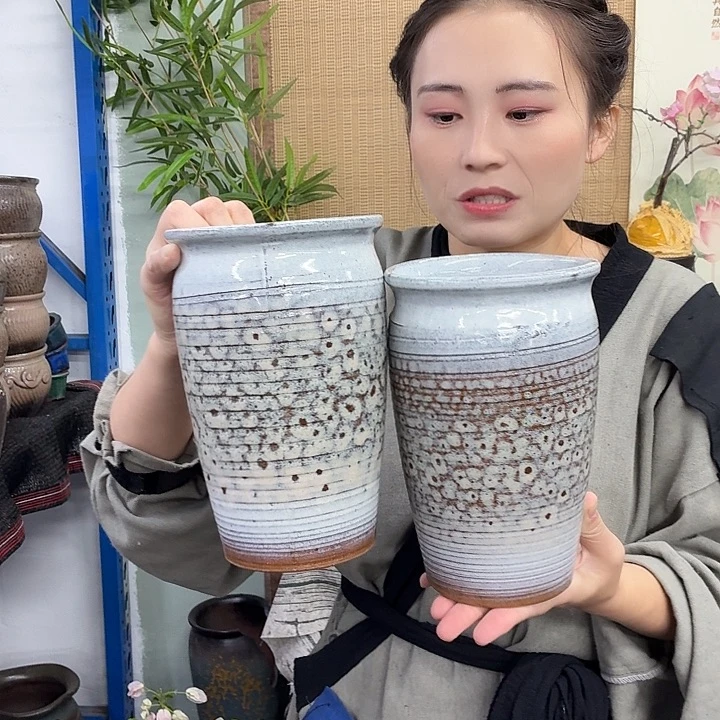 14-20 -粗陶花盆有孔